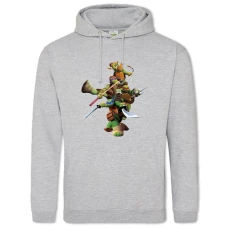 Hoodie with Print Teenage Mutant Ninja Turtles Main Characters - 2XL grey