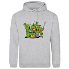 Hoodie with Print Teenage Mutant Ninja Turtles All Heroes - 2XL grey