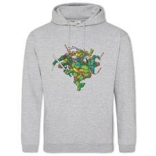 Hoodie with Print Teenage Mutant Ninja Turtles Cute Heroes - 2XL grey