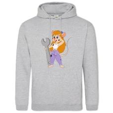 Hoodie with Print Chip And Dale Rescue Rangers Gadget Hackwrench Hero - 2XL grey