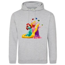 Hoodie with Print Disney Cute Princess - 2XL grey