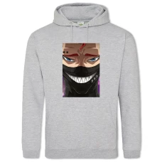 Hoodie with Print Black Clover Hero Mask - 2XL grey