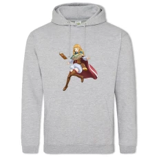 Hoodie with Print Black Clover Mimosa Vermilion - 2XL grey