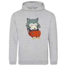 Hoodie with Print Beastars Legoshi Hero - 2XL grey