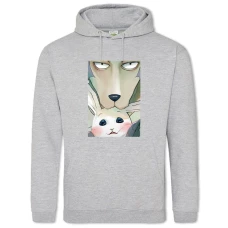 Hoodie with Print Beastars Cute Heroes - 2XL grey