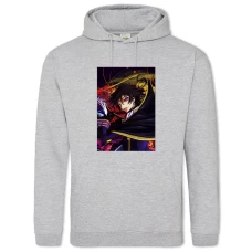 Hoodie with Print Code Geass Black Prince Hero - 2XL grey