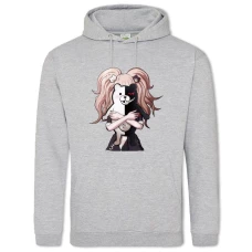 Hoodie with Print Danganronpa Junko Enoshima With Monokuma - 2XL grey