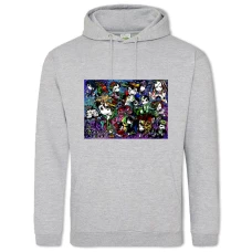 Hoodie with Print Danganronpa Art - 2XL grey