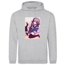 Hoodie with Print Danganronpa Cute Art Game Version - 2XL grey