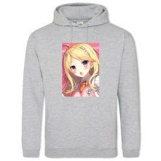 Hoodie with Print Danganronpa Blonde Girl - 2XL grey