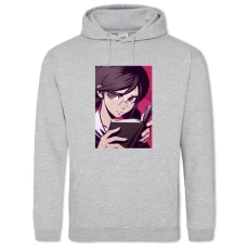 Hoodie with Print Danganronpa Toko Fukawa - 2XL grey