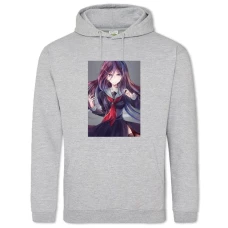 Hoodie with Print Danganronpa Hero Girl - 2XL grey