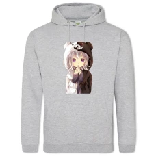 Hoodie with Print Danganronpa Monokuma Girl - 2XL grey