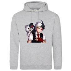Hoodie with Print Danganronpa Monokuma Boy - 2XL grey