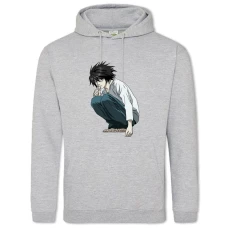 Hoodie with Print Death Note L Hero - 2XL grey