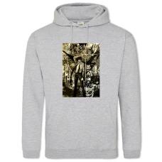 Hoodie with Print Death Note Heroes - 2XL grey