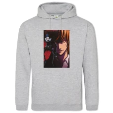 Hoodie with Print Death Note Characters - 2XL grey