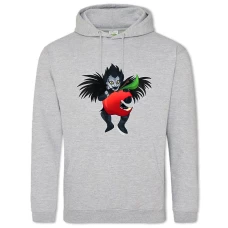 Hoodie with Print Death Note Light Yagami Apple - 2XL grey
