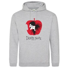 Hoodie with Print Death Note Ryuk Logo - 2XL grey