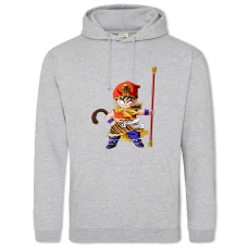 Hoodie with Print Dragon Ball Goku Tiger Print - 2XL grey