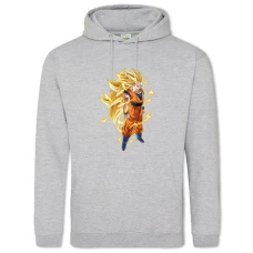 Hoodie with Print Dragon Ball Hero Power - 2XL grey