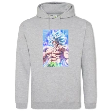Hoodie with Print Dragon Ball Ultra Power Hero - 2XL grey