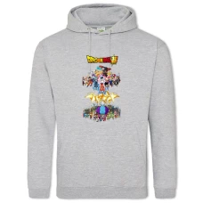 Hoodie with Print Dragon Ball Universe - 2XL grey