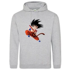 Hoodie with Print Dragon Ball Fighter Gokuu - 2XL grey