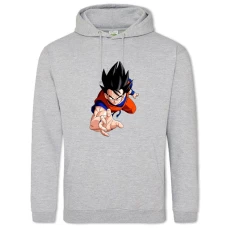 Hoodie with Print Dragon Ball Gokuu Man - 2XL grey