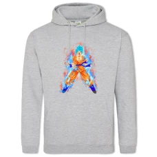 Hoodie with Print Dragon Ball Fight Power - 2XL grey