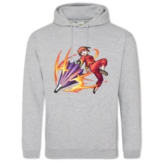 Худи с принтом Гинтама Кагура - 2XL серый