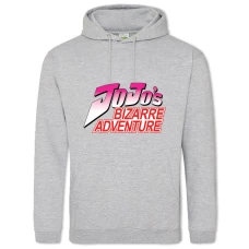 Hoodie with Print Jojo Bizarre Adventure Logo - 2XL grey