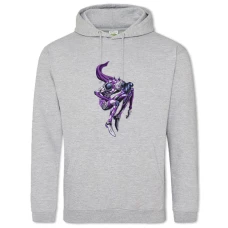 Hoodie with Print Jojo Bizarre Adventure Violet Monster - 2XL grey