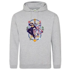 Hoodie with Print Jojo Bizarre Adventure Main Heroes - 2XL grey