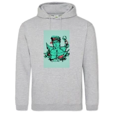 Hoodie with Print Jojo Bizarre Adventure Hero Art - 2XL grey