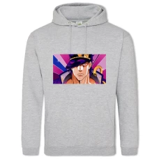 Hoodie with Print Jojo Bizarre Adventure Print - 2XL grey