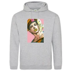 Hoodie with Print Jojo Bizarre Adventure Main Hero - 2XL grey