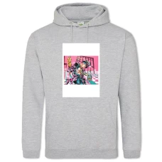 Hoodie with Print Jojo Bizarre Adventure Art Print - 2XL grey