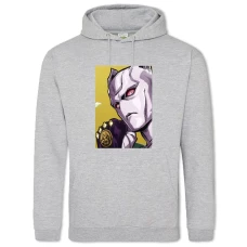 Hoodie with Print Jojo Bizarre Adventure Killer Queen Hero - 2XL grey