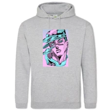 Hoodie with Print Jojo Bizarre Adventure Main Hero Art - 2XL grey