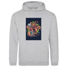 Hoodie with Print Rick And Morty Big Space Monster - 2XL grey