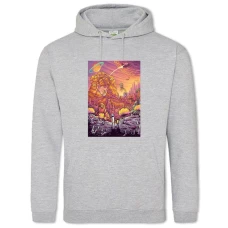 Hoodie with Print Rick And Morty Space Traveling - 2XL grey