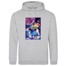 Hoodie with Print Rick And Morty Cosmo Swimming Pool - 2XL grey