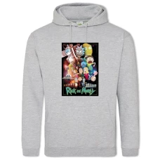 Hoodie with Print Rick And Morty Main Characters - 2XL grey
