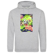 Hoodie with Print Rick And Morty Monster From Portal - 2XL grey
