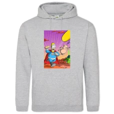 Hoodie with Print The Simpsons Homer Superhero - 2XL grey