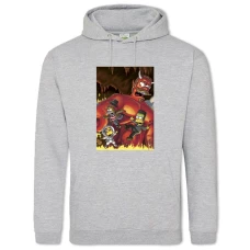 Hoodie with Print The Simpsons Halloween Edition - 2XL grey