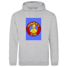 Hoodie with Print The Simpsons Homers Gym - 2XL grey
