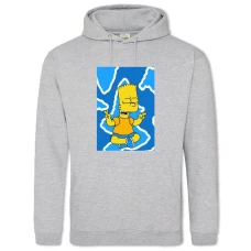 Hoodie with Print The Simpsons Meditation Bart - 2XL grey