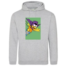 Hoodie with Print The Simpsons Superhero Bart - 2XL grey